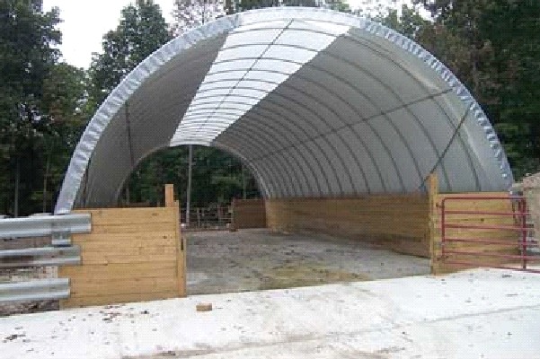 Tarp buildings for agricultural, commercial storage